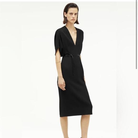 Zara Black NARCISO RODRIGUEZ MIDI DRESS Size Small - Picture 2 of 7